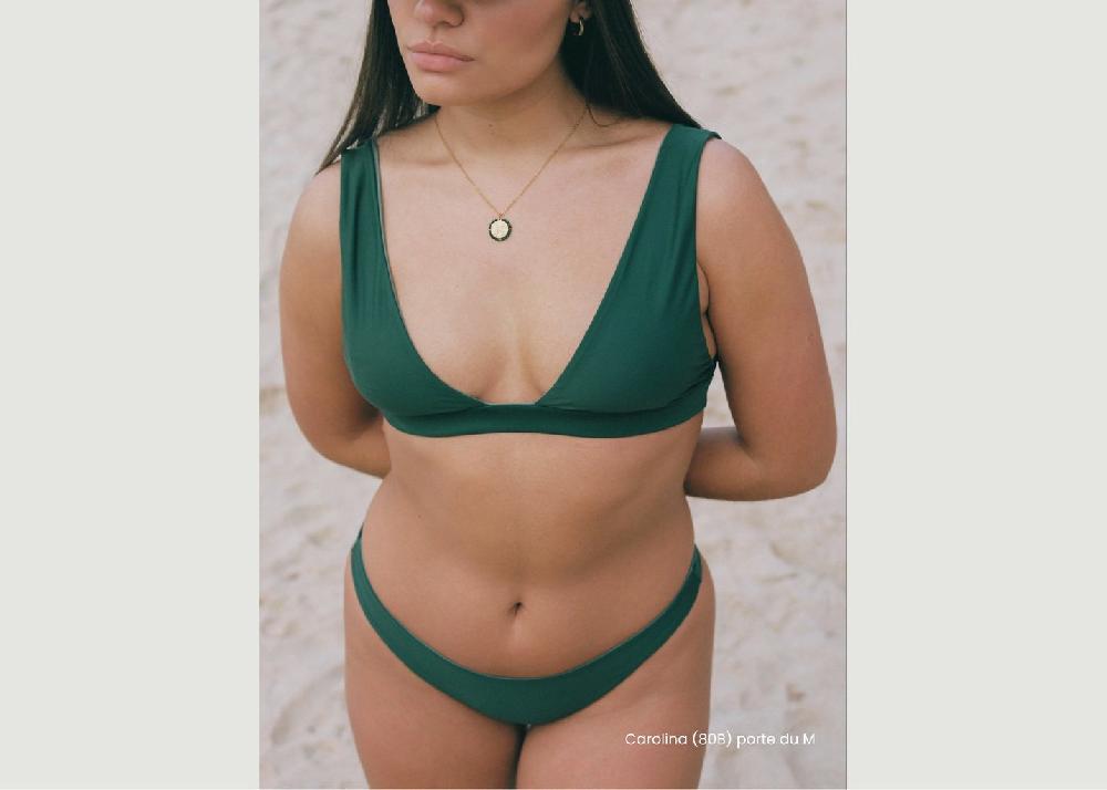 l'exception Haut Maillot Réversible Tofino Vert Bouteille Kaly Ora
