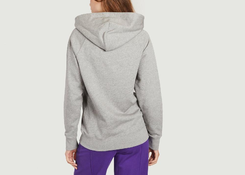 L'exception Hoodie Avec Lettrage Croque Monsieur Samedi Gris La Petite Française