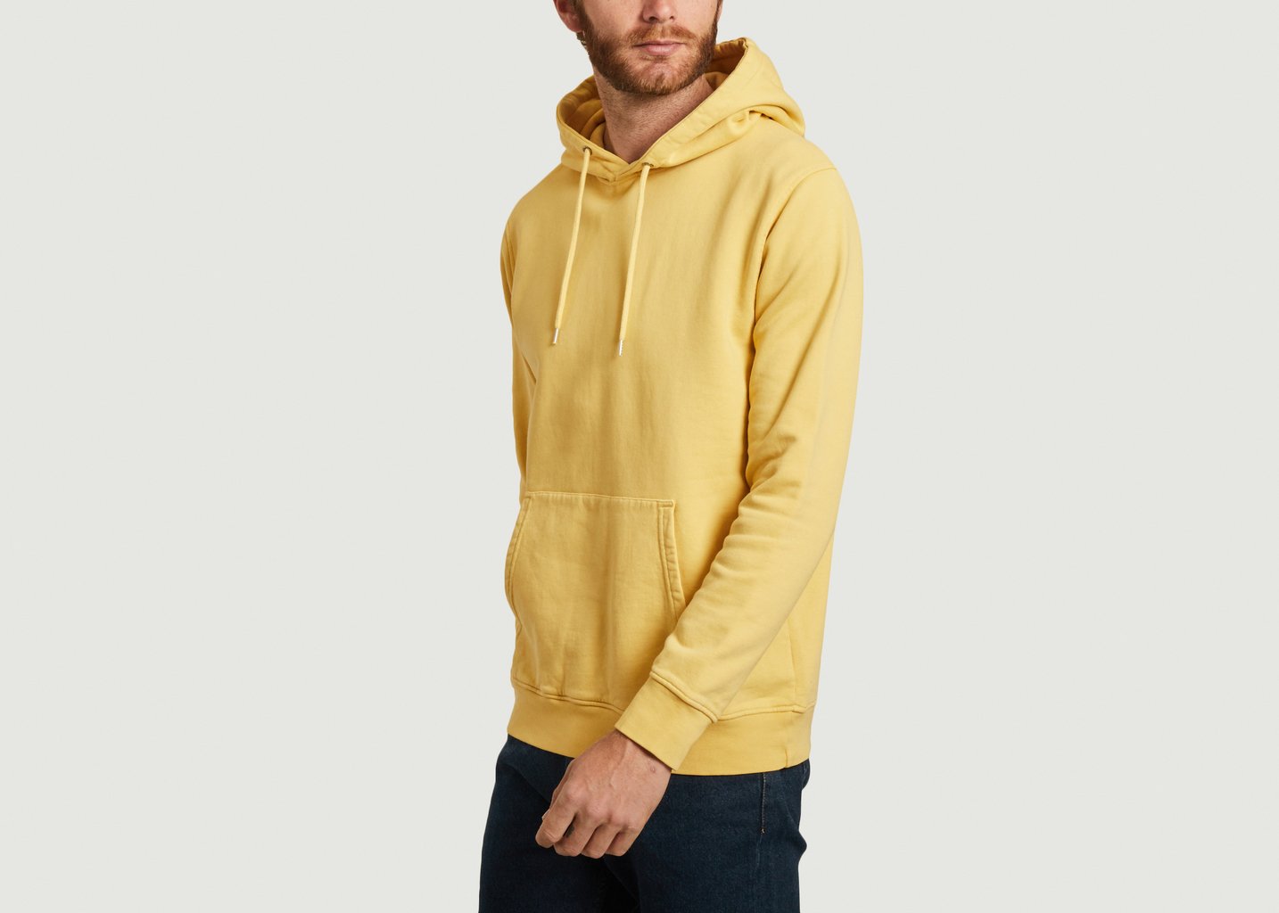L'exception Hoodie Classique En Coton Bio Jaune Colorful Standard