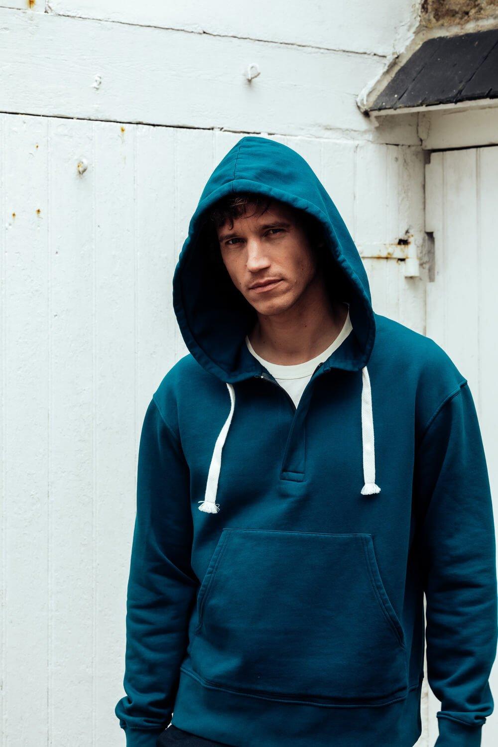 L'exception Hoodie En Coton Biologique Bleu Canard Apnee
