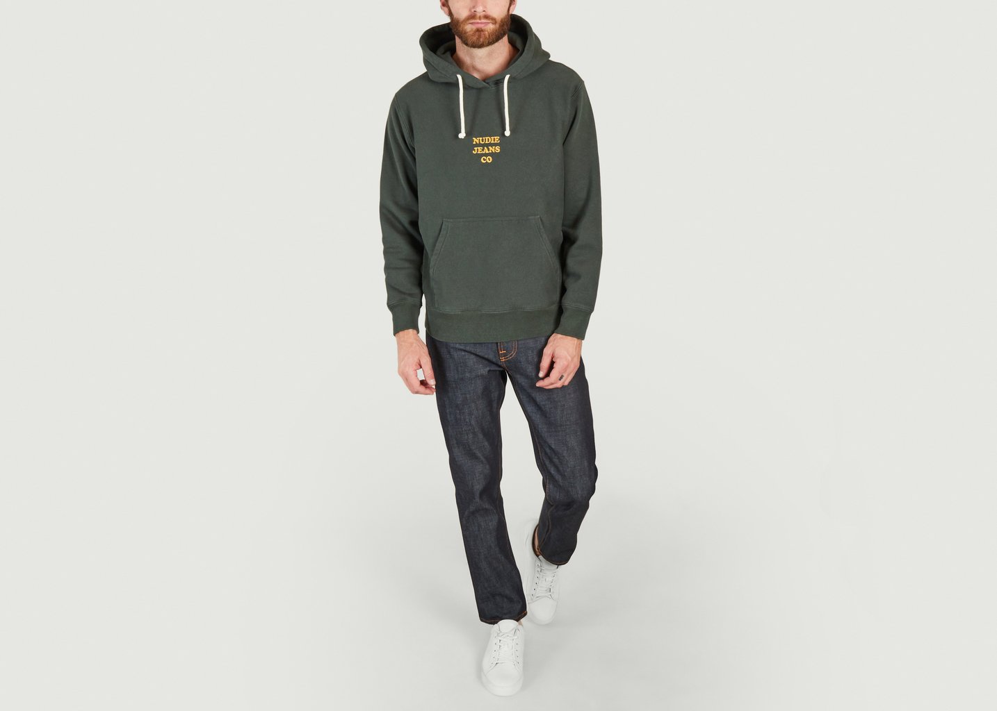 L'exception Hoodie Fredrik NJCO70 Vert Foncé Nudie Jeans