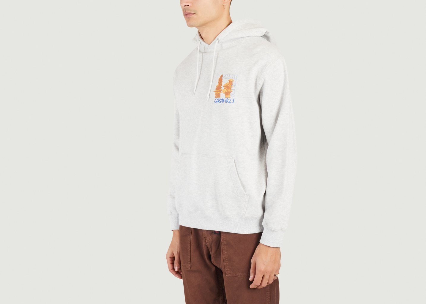 L'exception Hoodie Imprimé Stoneheads Gris Gramicci