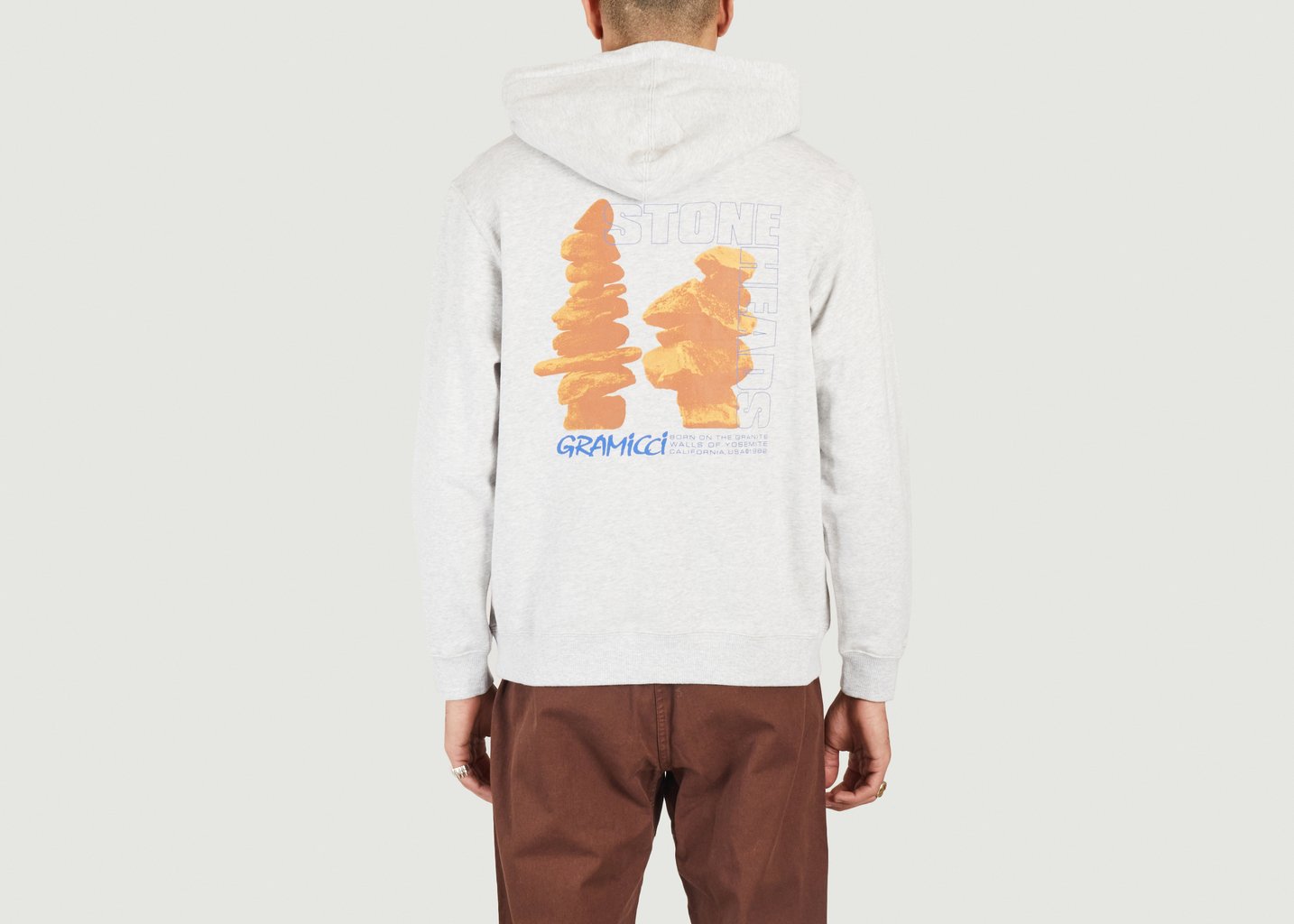 L'exception Hoodie Imprimé Stoneheads Gris Gramicci