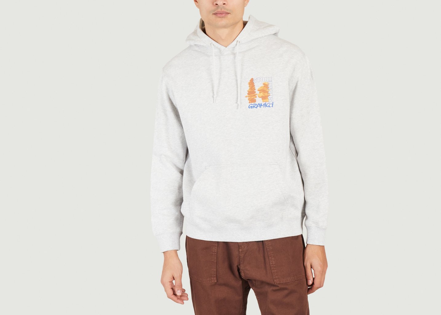 l'exception Hoodie imprimé Stoneheads Gris Gramicci