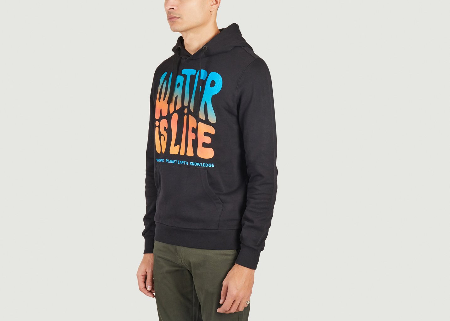 L'exception Hoodie Imprimé Wateraid Noir Knowledge Cotton Apparel