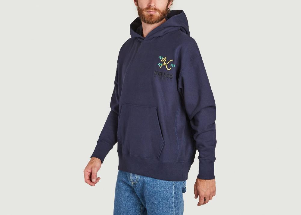 L'exception Hoodie Oversize Avec Broderie Tiger Tale K Bleu Marine Kenzo