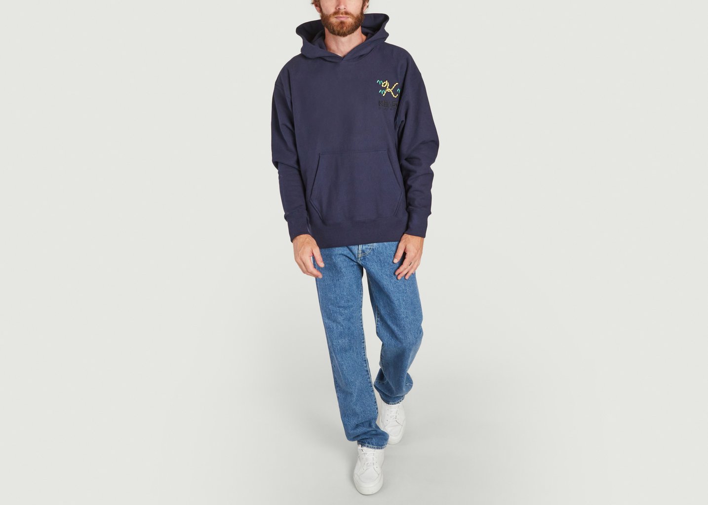 L'exception Hoodie Oversize Avec Broderie Tiger Tale K Bleu Marine Kenzo