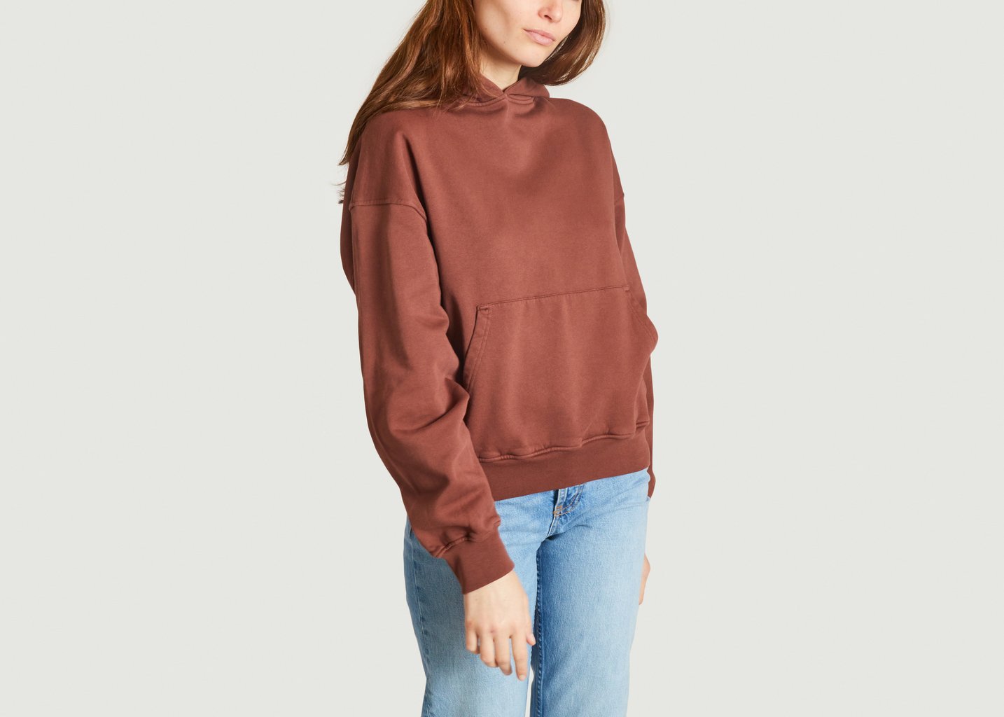 L'exception Hoodie Oversize En Coton Biologique Marron Colorful Standard