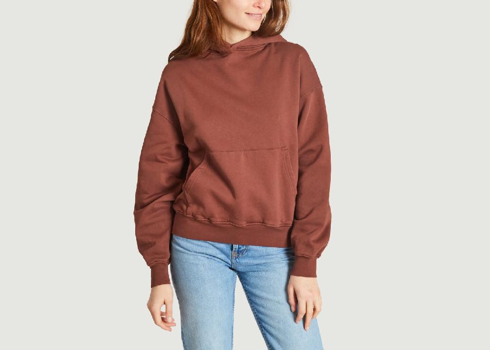 l'exception Hoodie Oversize en Coton Biologique Marron Colorful Standard