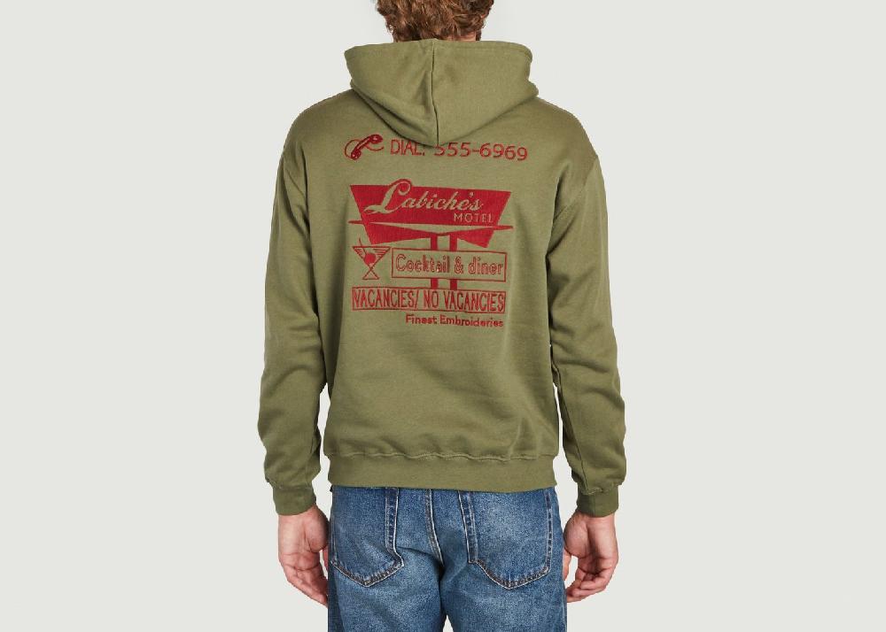L'exception Hoodie Réaumur Mini Manufacture En Coton Bio Khaki Maison Labiche