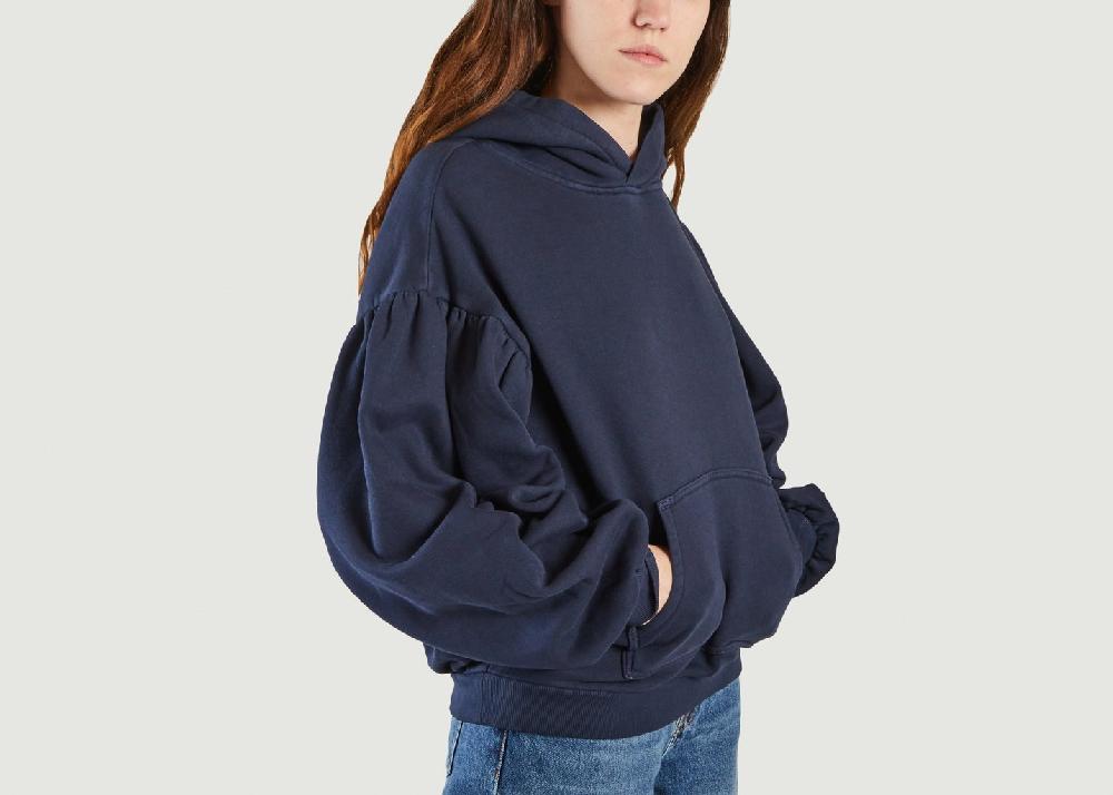 L'exception Hoodie Shirring Bleu Marine Levi's Made And Crafted