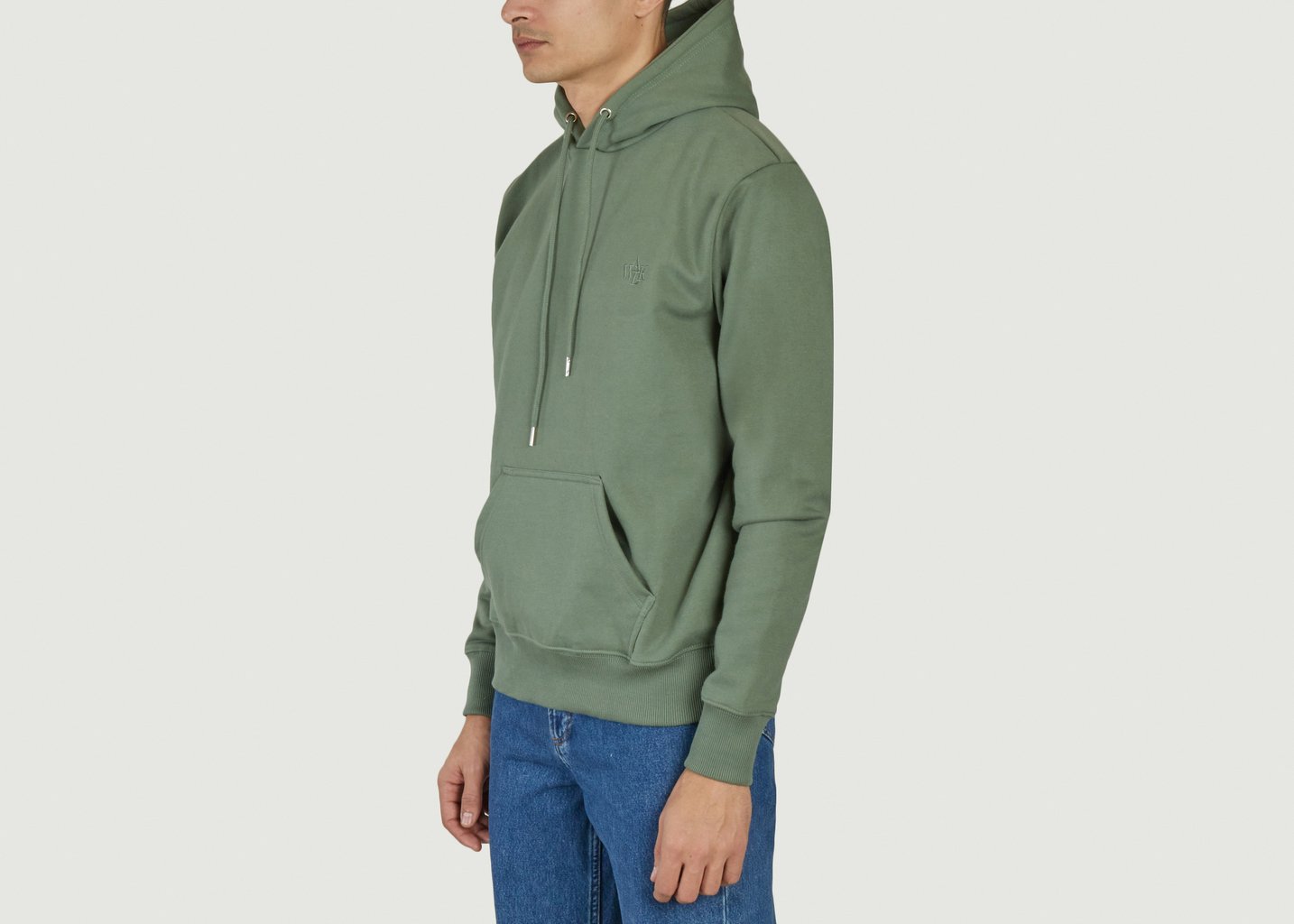 L'exception Hoodie Siglé Effet Délavé Coupe Droite Vert Walk In Paris