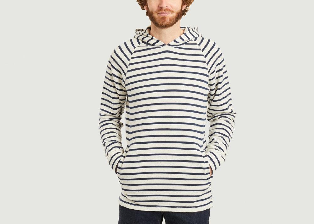 l'exception Hoodie Zarautz Bleu Marine Bask in the Sun