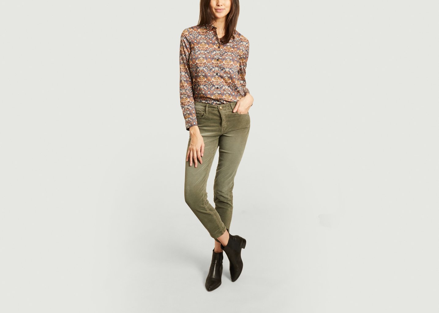 L'exception Jean 7/8 Slim Colette 139 Khaki Five Jeans