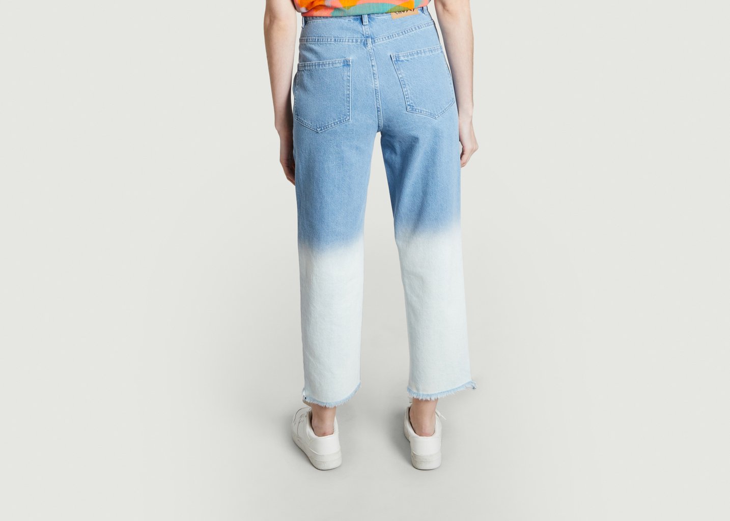 L'exception Jean Boyfriend Dip Dye Bleu Bobo Choses