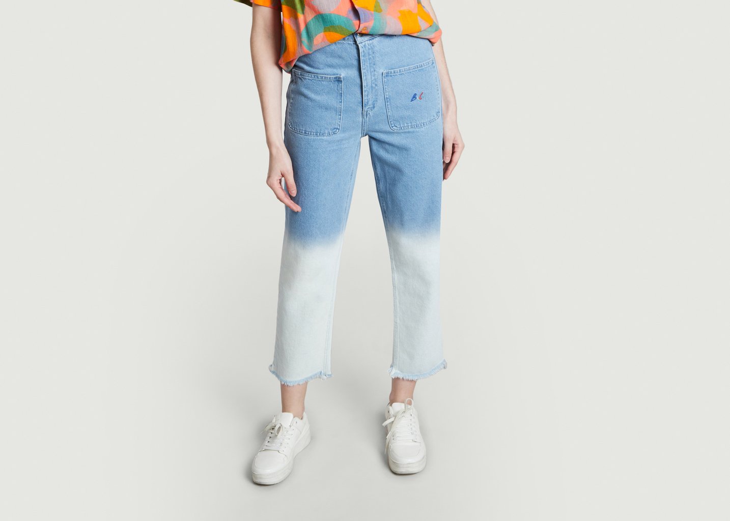 l'exception Jean boyfriend Dip Dye Bleu Bobo Choses