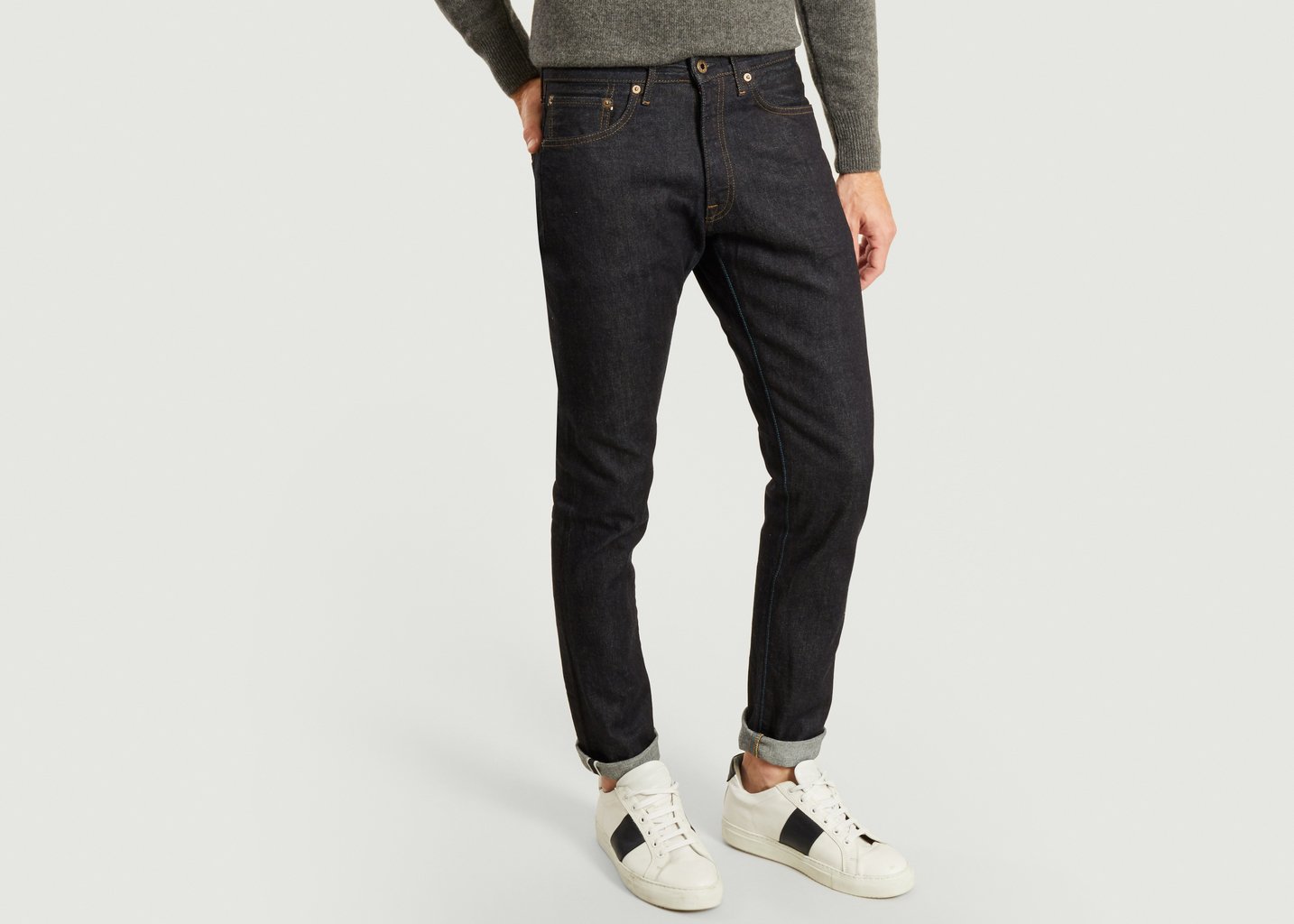 L'exception Jean Brut Stretch Tapered J205 Brut Japan Blue Jeans