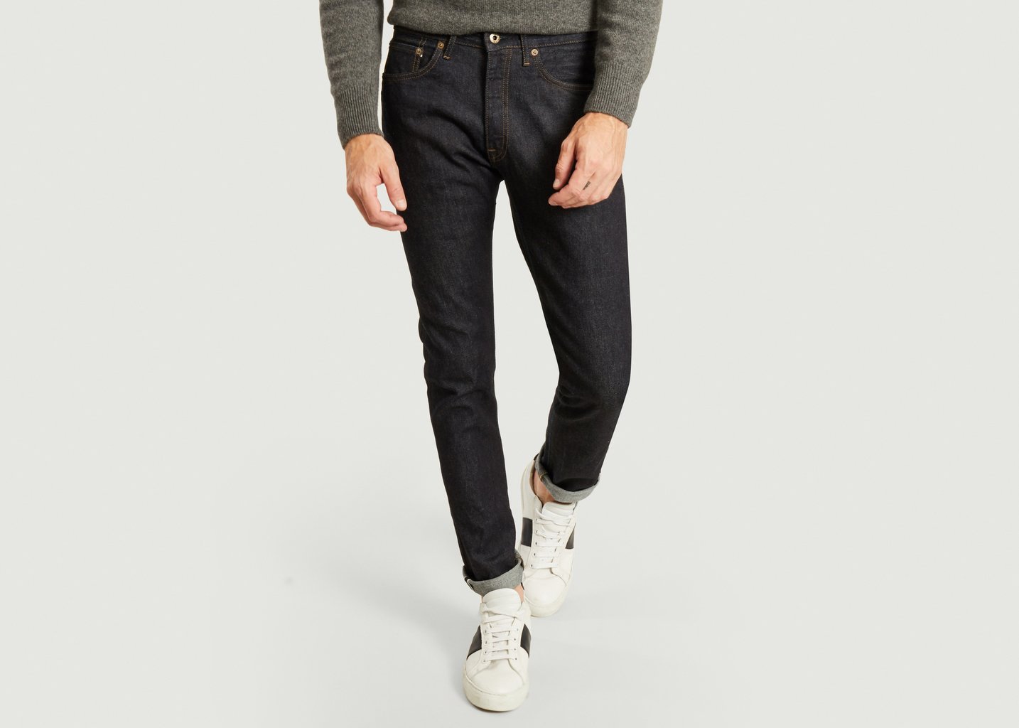 l'exception Jean brut stretch tapered J205 Brut Japan Blue Jeans