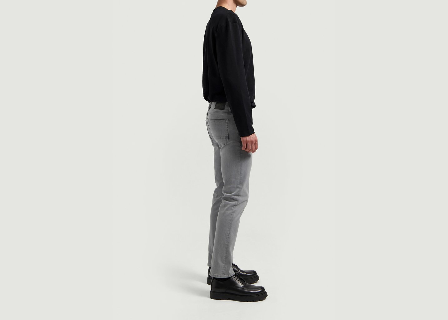 L'exception Jean Bryce Mid Straight Gris Léger Mud Jeans