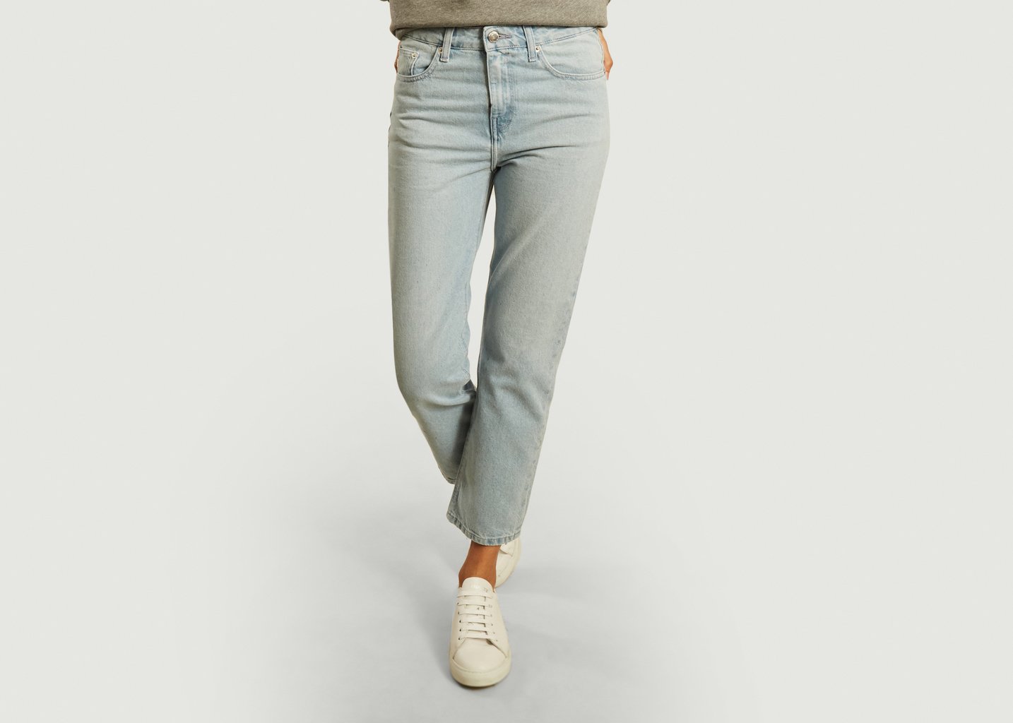 l'exception Jean délavé Cropped Mimi Denim Mud Jeans