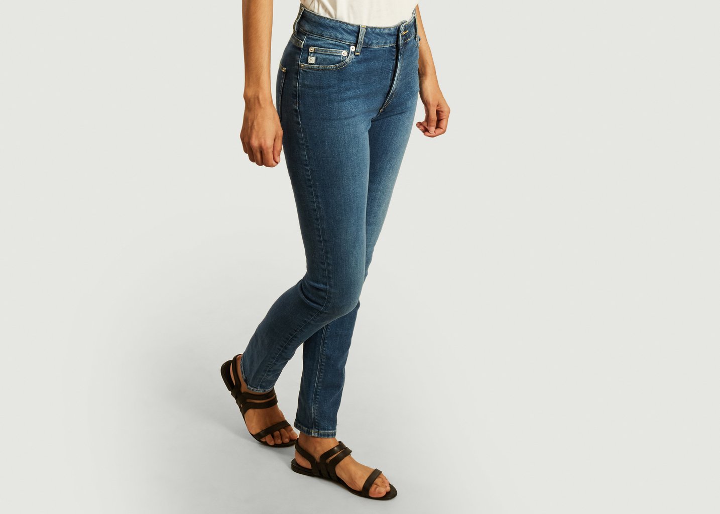 L'exception Jean En Coton Bio GOTS Regular Swan Denim Mud Jeans