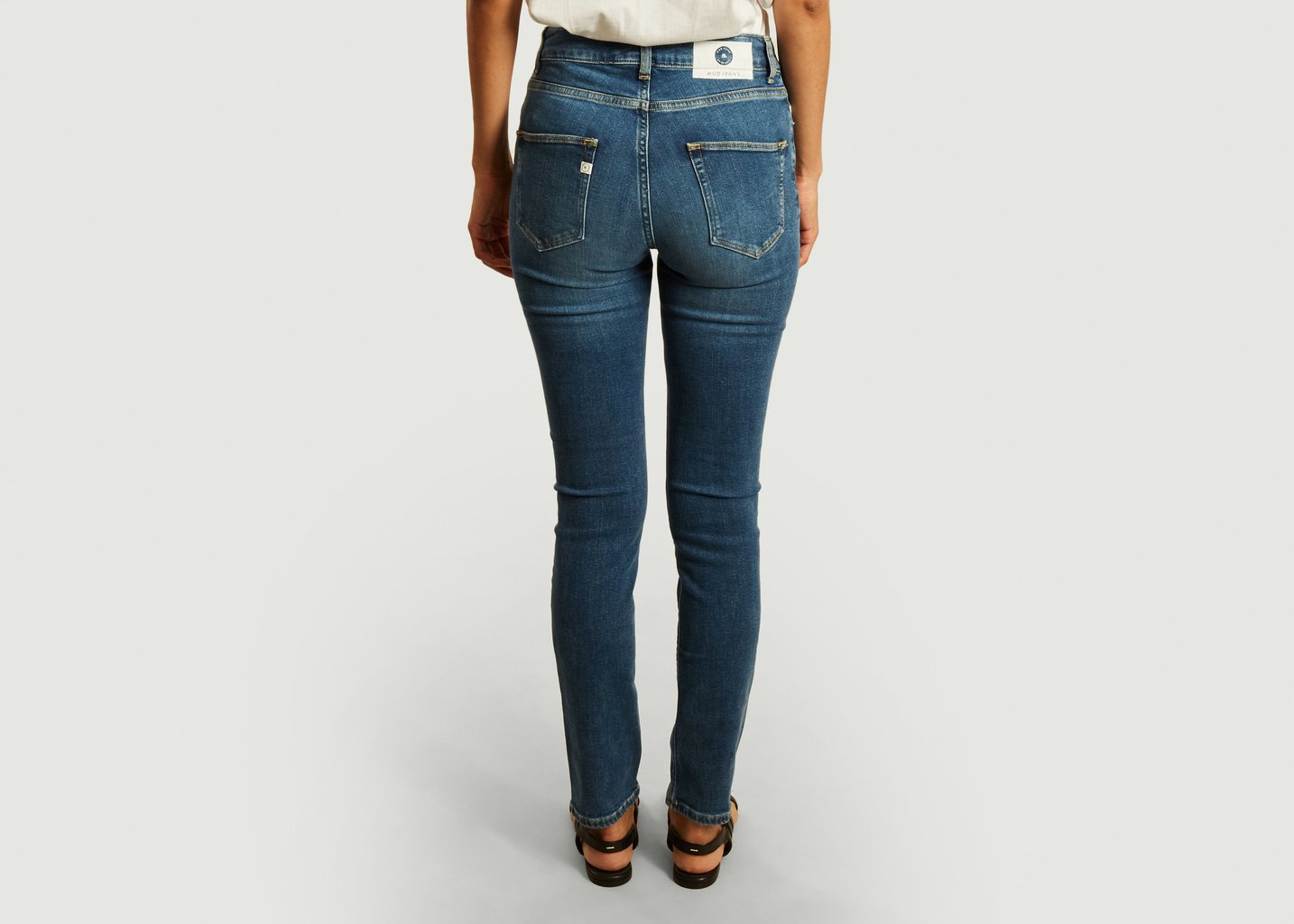 L'exception Jean En Coton Bio GOTS Regular Swan Denim Mud Jeans