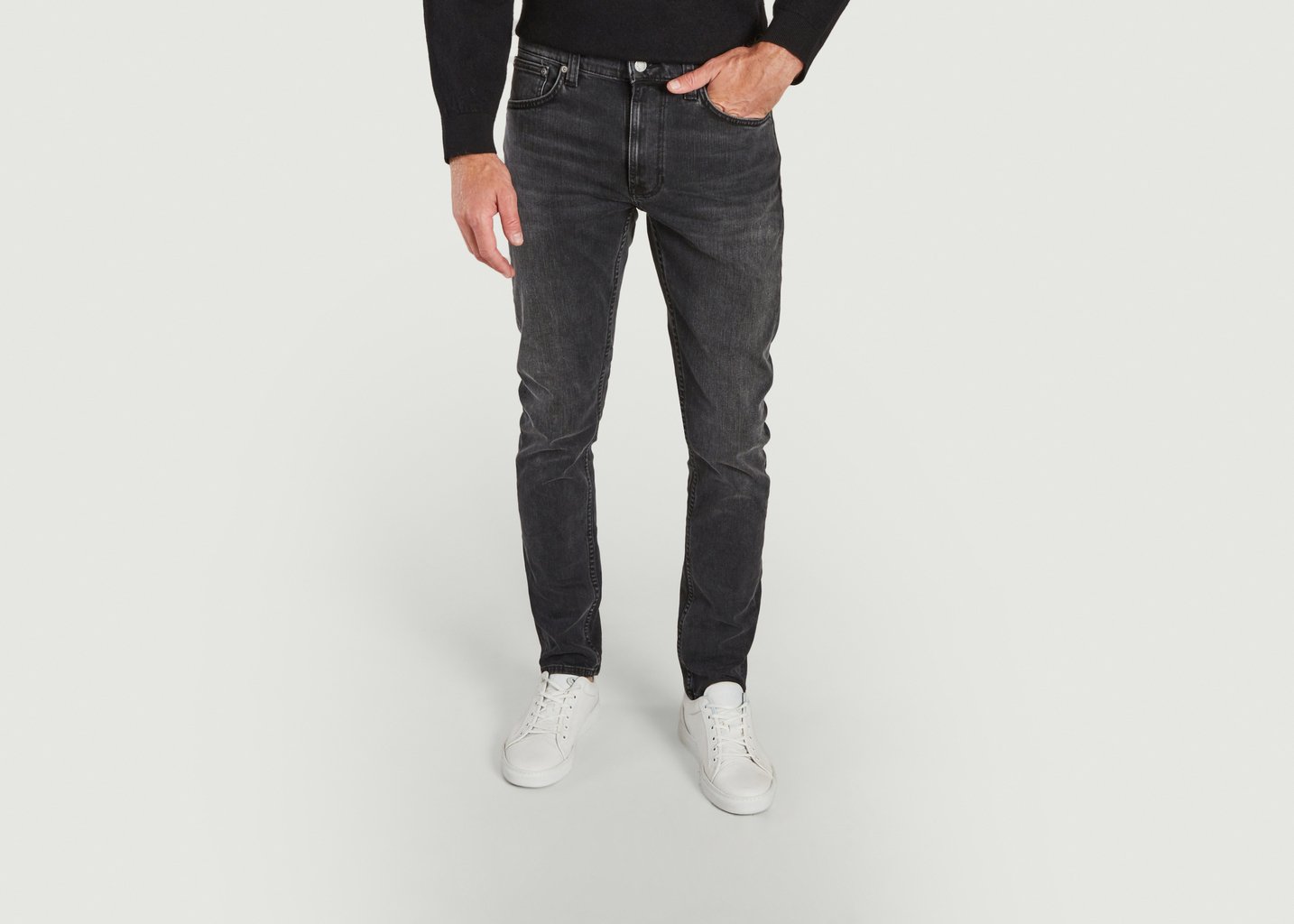 l'exception Jean Lean Dean Black Eyes Noir Nudie Jeans