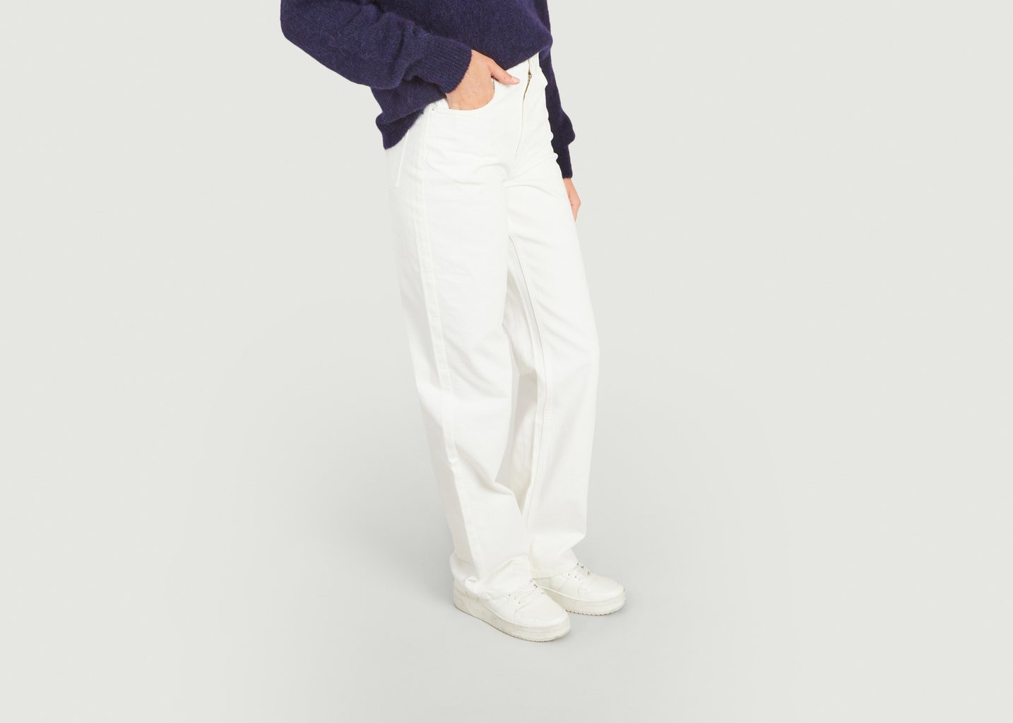 L'exception Jean Rory Denim En Coton Blanc Axel Arigato