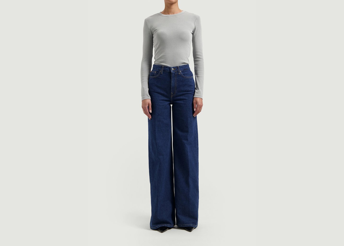 l'exception Jean Sara High Loose Flow Denim Mud Jeans