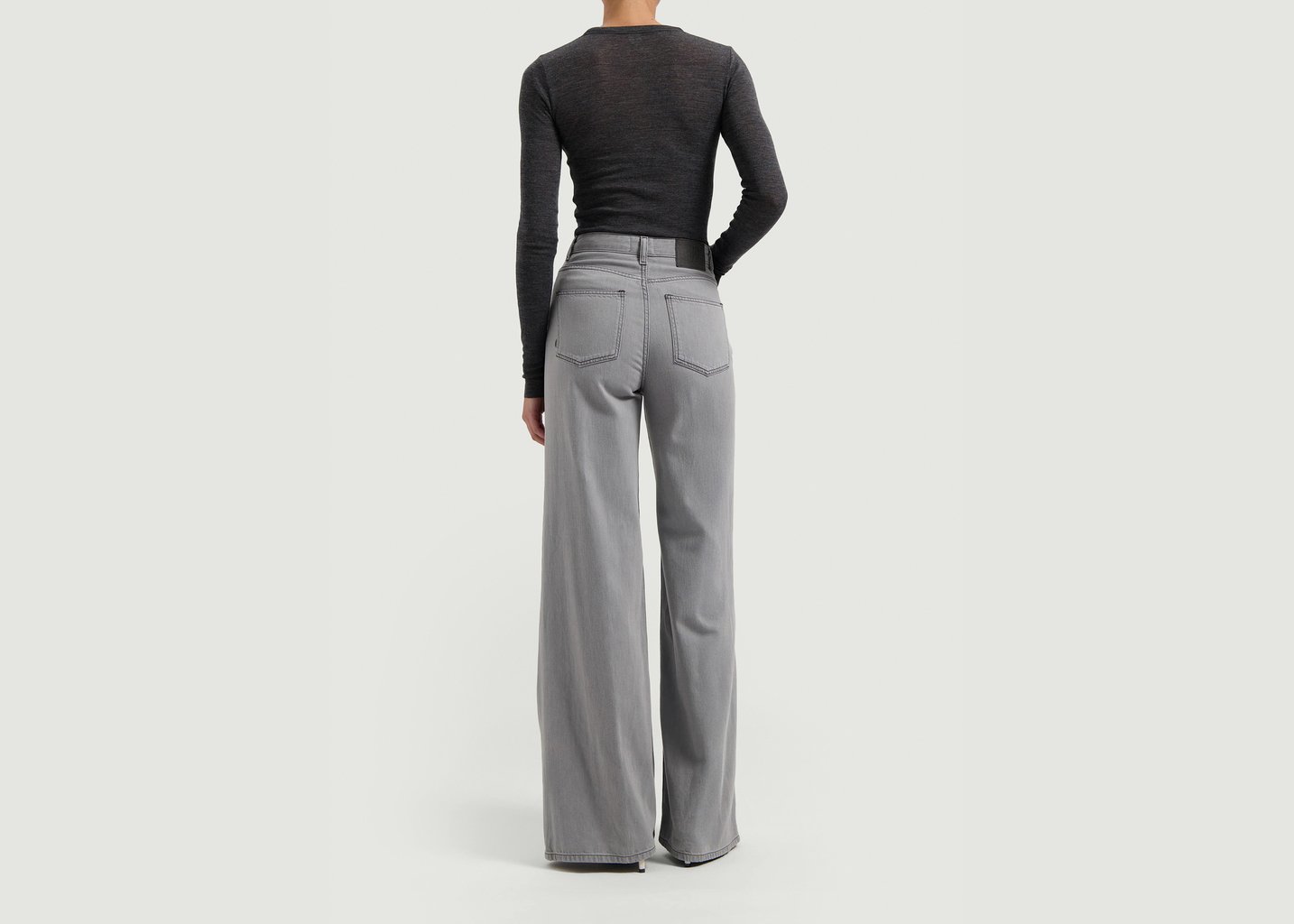 L'exception Jean Sara High Loose Flow Gris Mud Jeans
