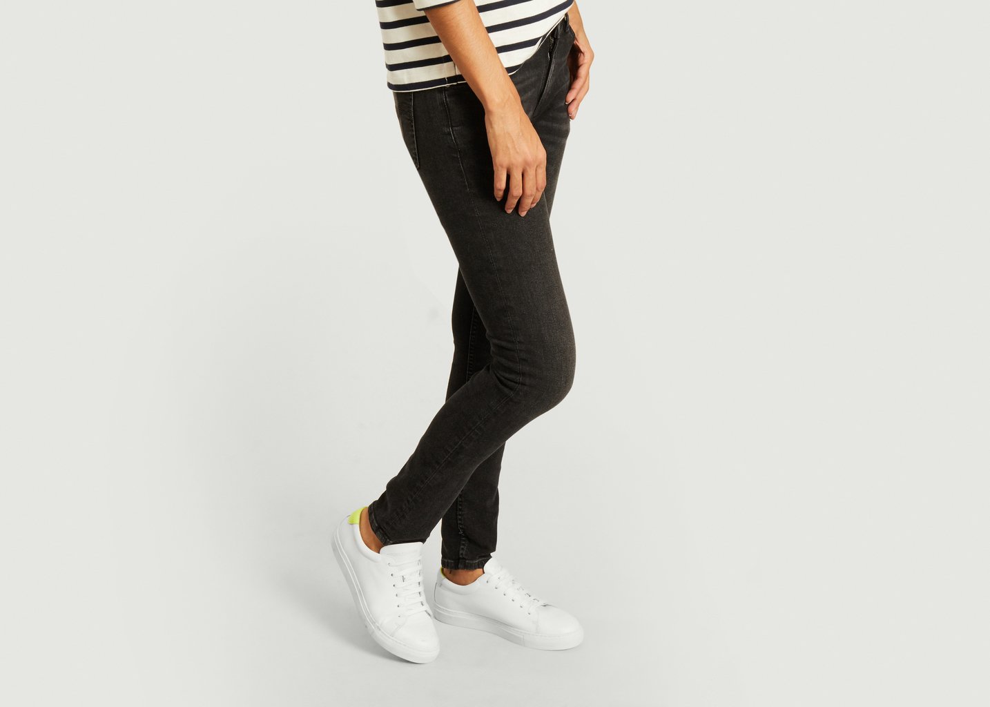 L'exception Jean Skinny Lin 113149 Noir Nudie Jeans
