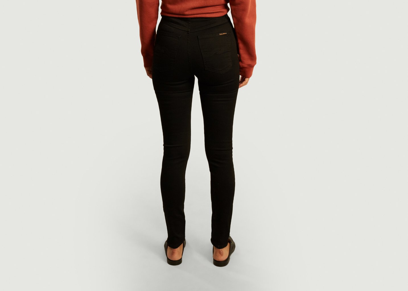 L'exception Jean Slim Teinté Hightop Tilde Noir Nudie Jeans
