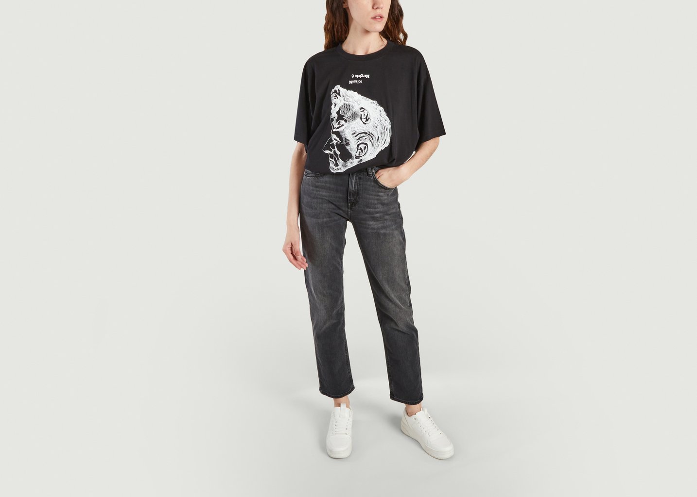 L'exception Jean Straight Sally Midnight Rumble Noir Nudie Jeans