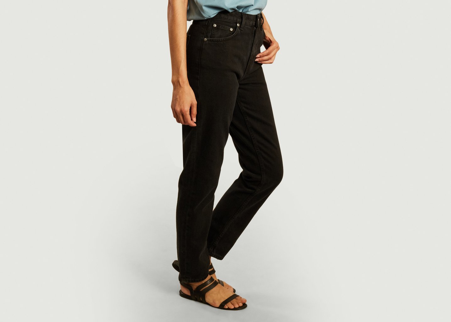 L'exception Jean Teinté Regular Tapered Breezy Britt Noir Nudie Jeans