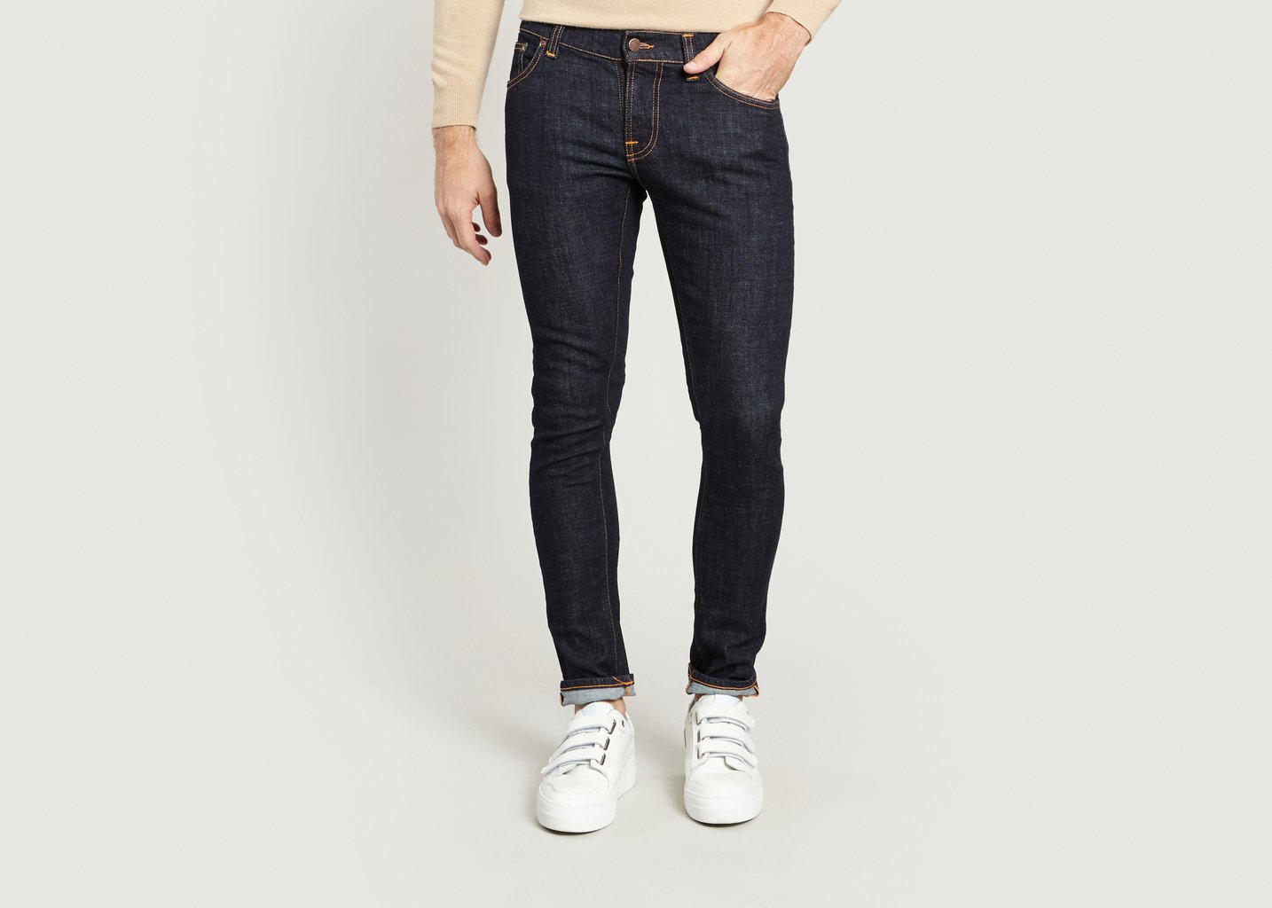 l'exception Jean Tight Terry Bleu Marine Nudie Jeans
