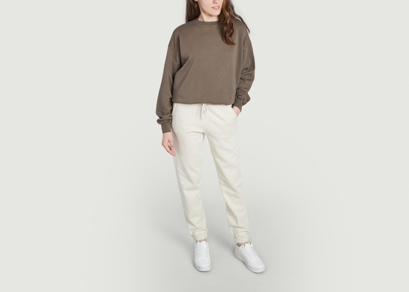 L'exception Jogging En Coton Bio Ecru Colorful Standard