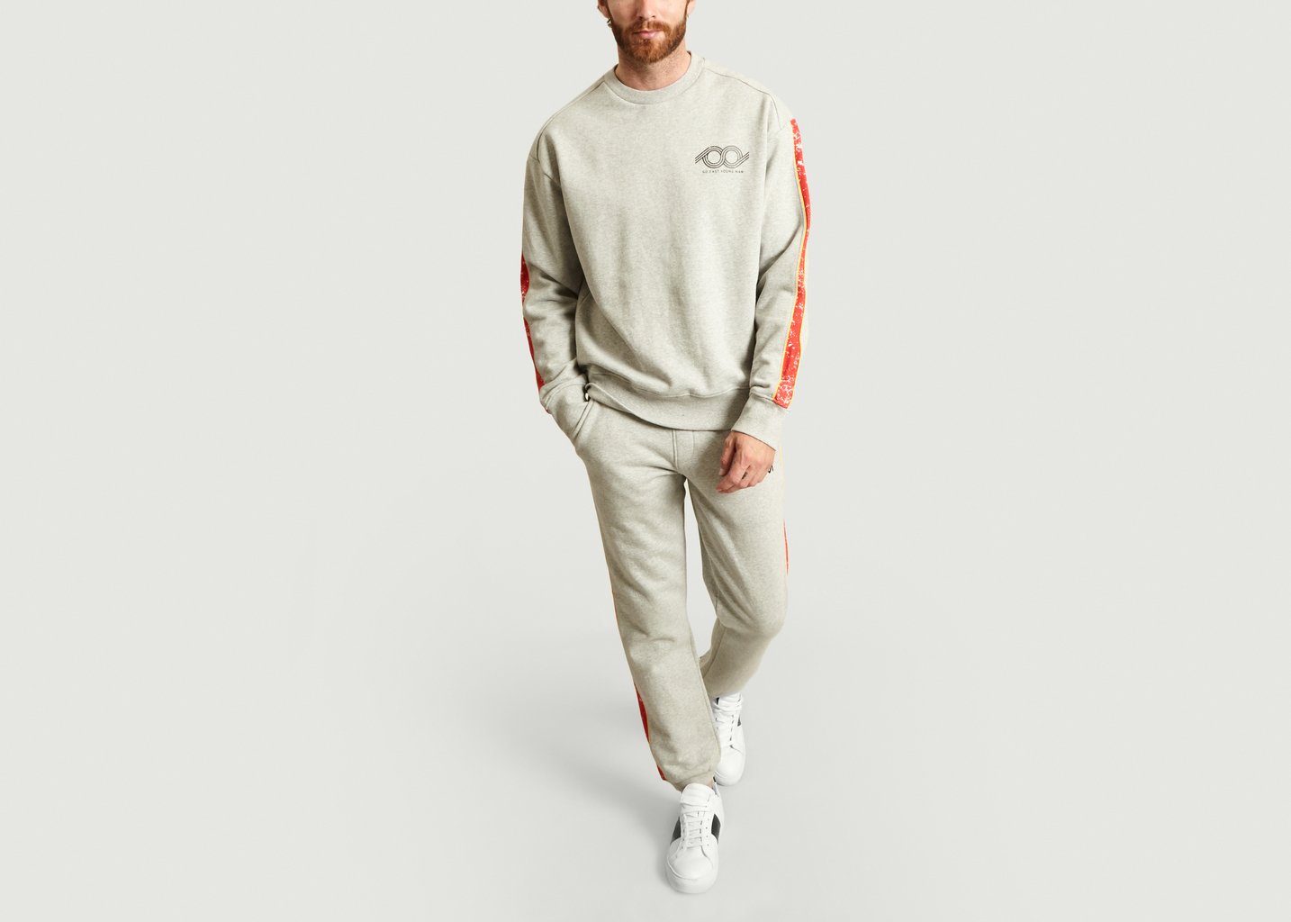 L'exception Jogging Printed Heather Gray Red Gris GEYM