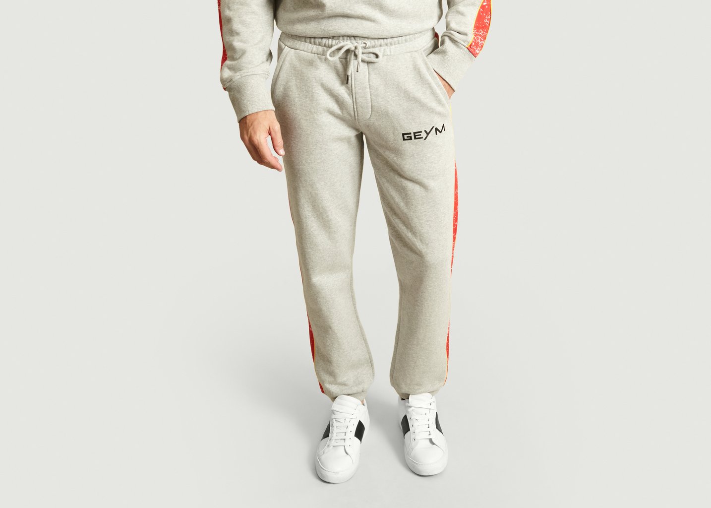 l'exception Jogging Printed Heather Gray Red Gris GEYM