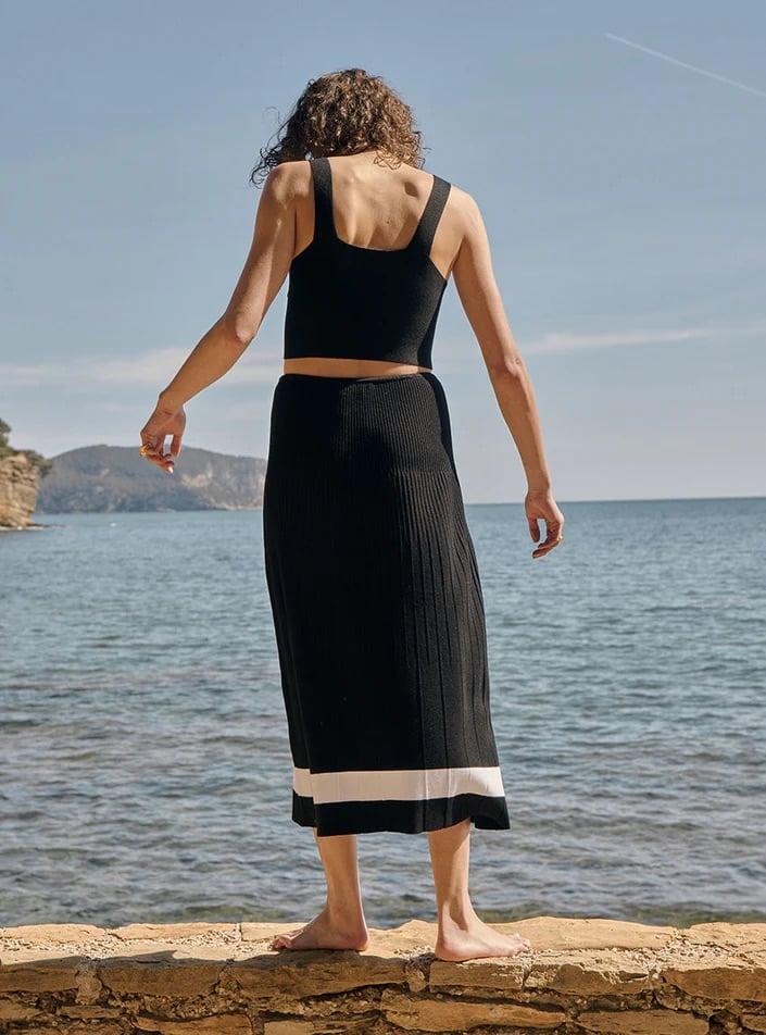 L'exception Jupe Bonnie Noir Lafrançaise Mailles In France