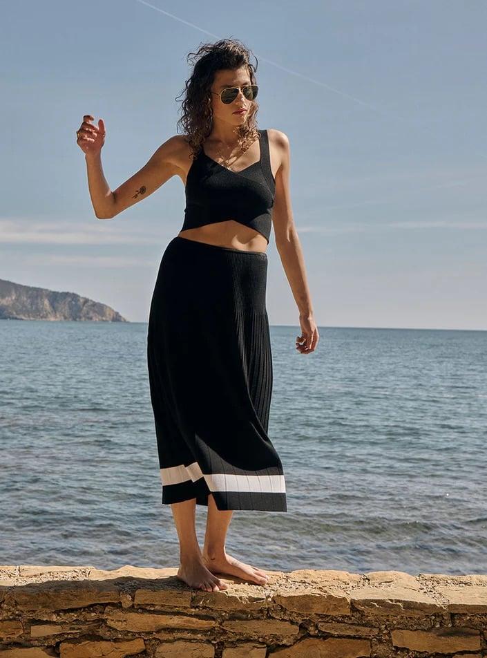 L'exception Jupe Bonnie Noir Lafrançaise Mailles In France