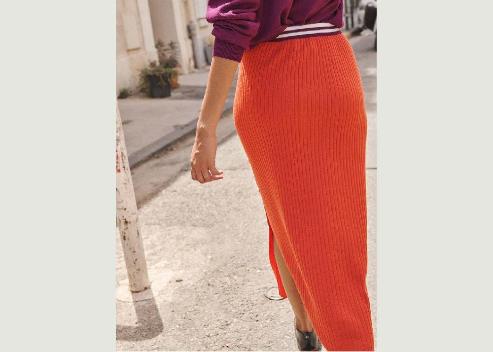 L'exception Jupe Charlotte Orange Lafrançaise Mailles In France