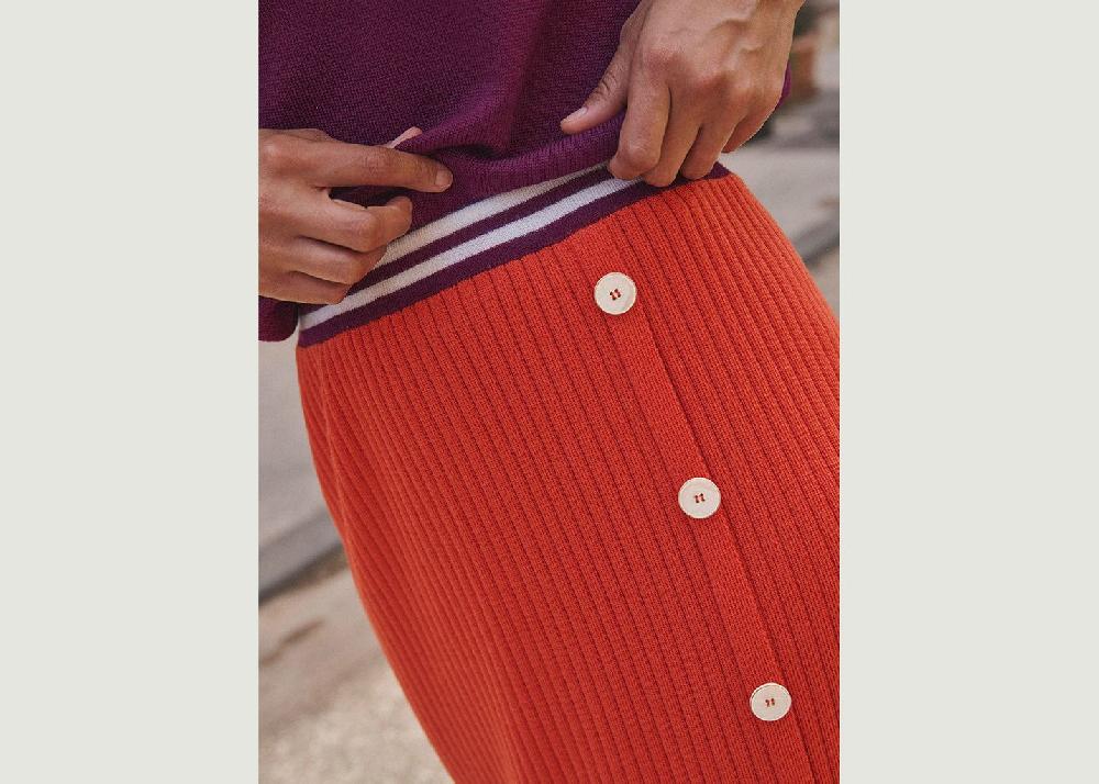 L'exception Jupe Charlotte Orange Lafrançaise Mailles In France