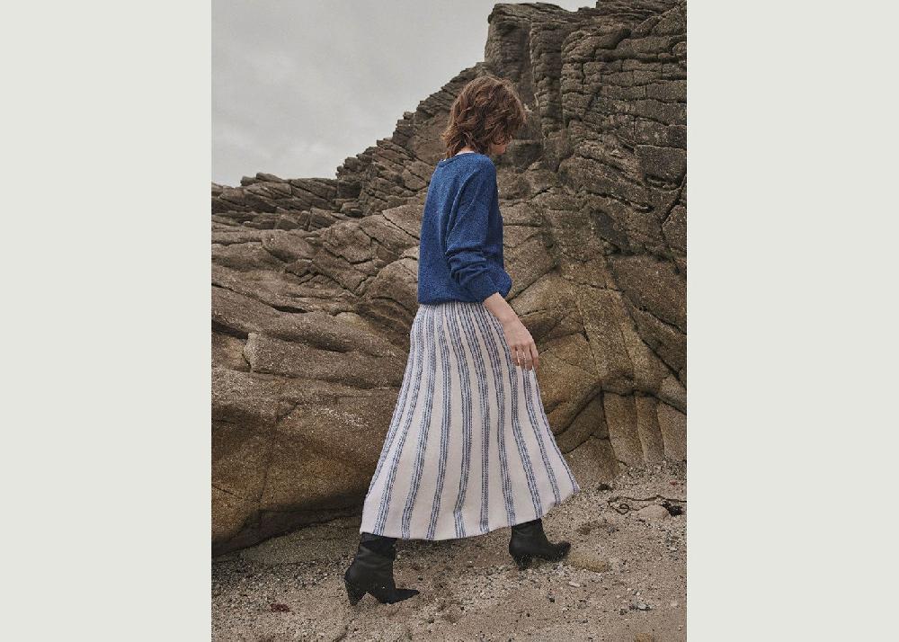 L'exception Jupe Coline Ecru Lafrançaise Mailles In France