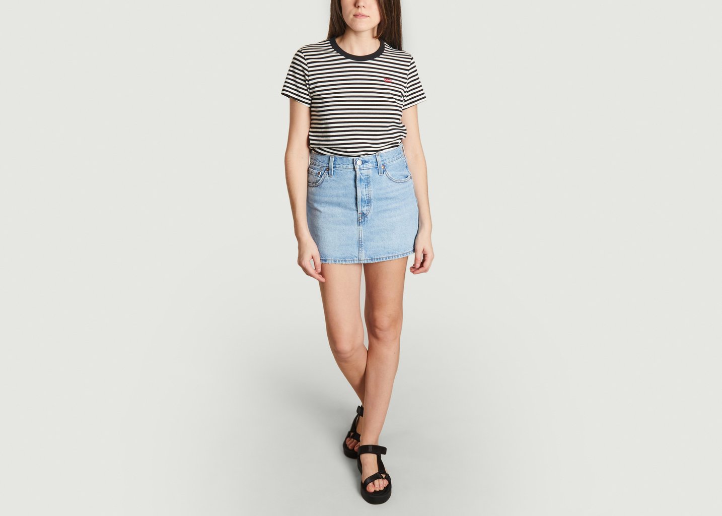 L'exception Jupe Courte En Jean Icon Denim Levi's Red Tab
