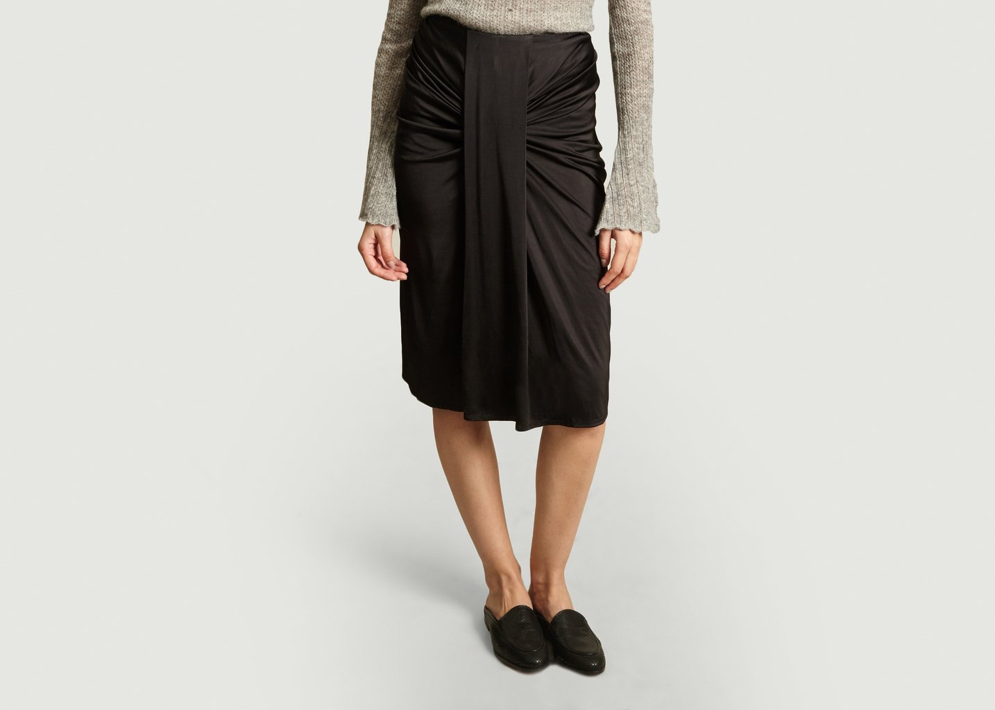 l'exception Jupe Crayon Leonis Noir By Malene Birger