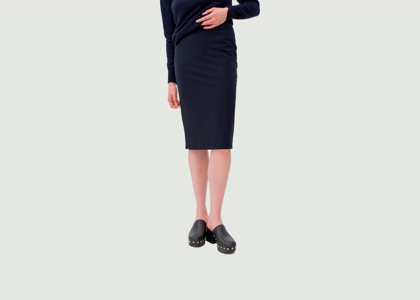 l'exception Jupe de tailleur forme crayon Milan Bleu Marine 17H10