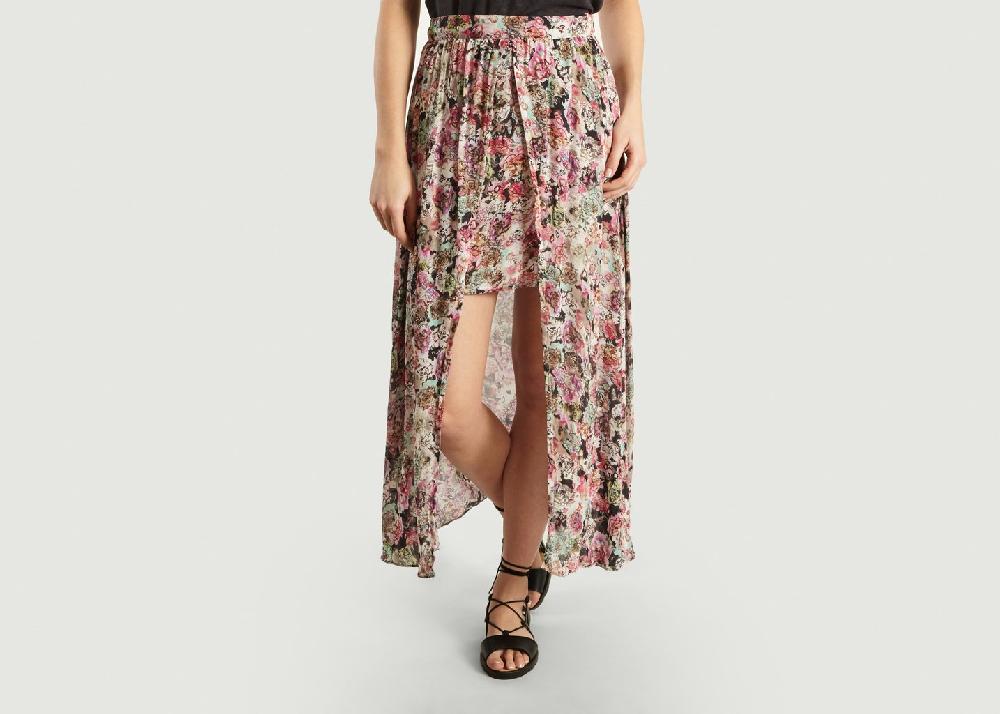 L'exception Jupe Fleurie Asymétrique Trent Multicolore IRO Paris