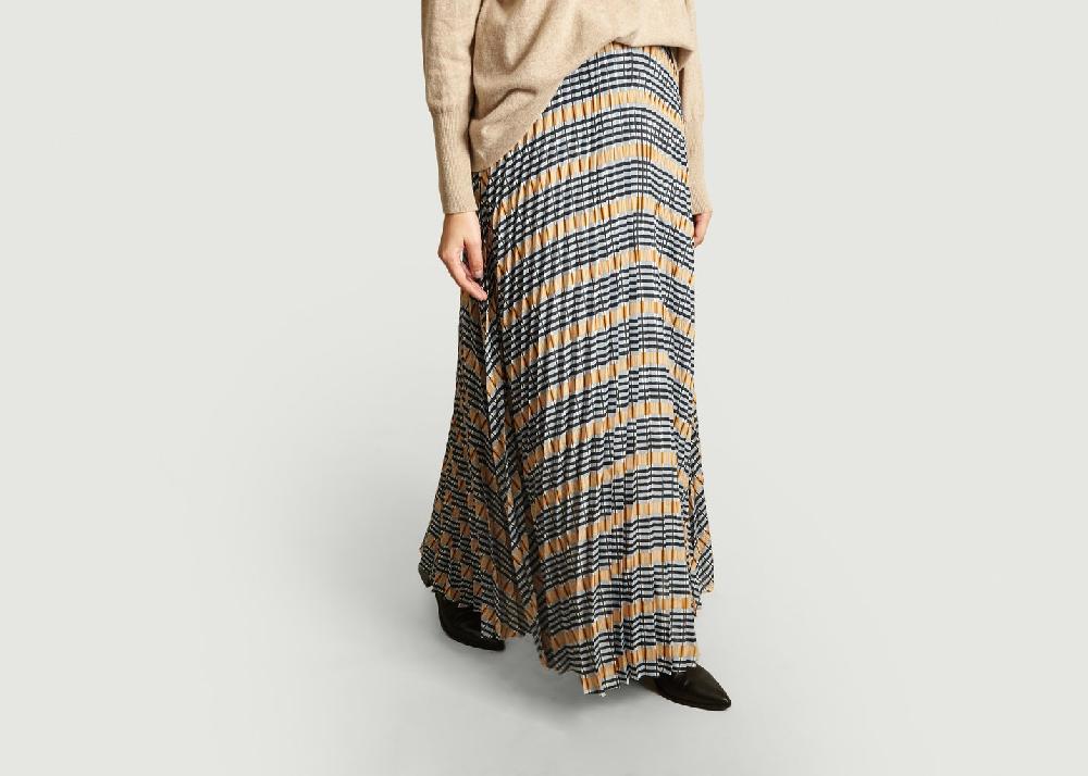 L'exception Jupe Longue Plissée Motif Fantaisie Juliette Multicolore Samsoe & Samsoe