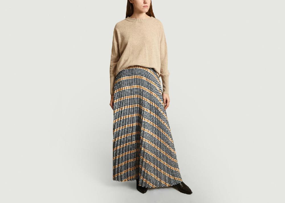 L'exception Jupe Longue Plissée Motif Fantaisie Juliette Multicolore Samsoe & Samsoe