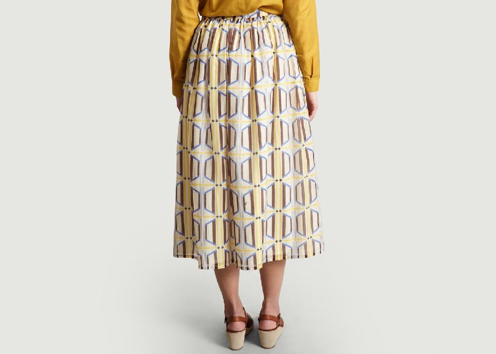 L'exception Jupe Mi Longue Print Fantaisie Juice Multicolore Chloé Stora